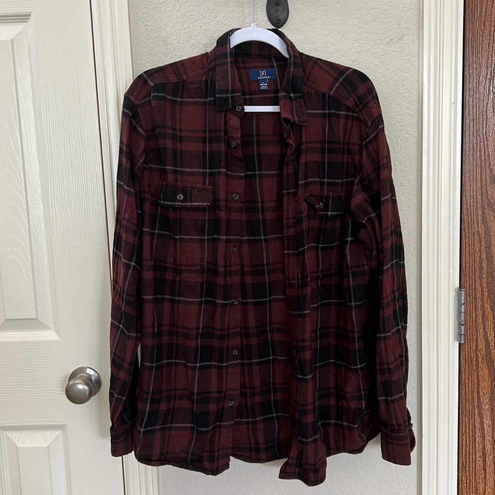 George men’s long sleeve button down shirt